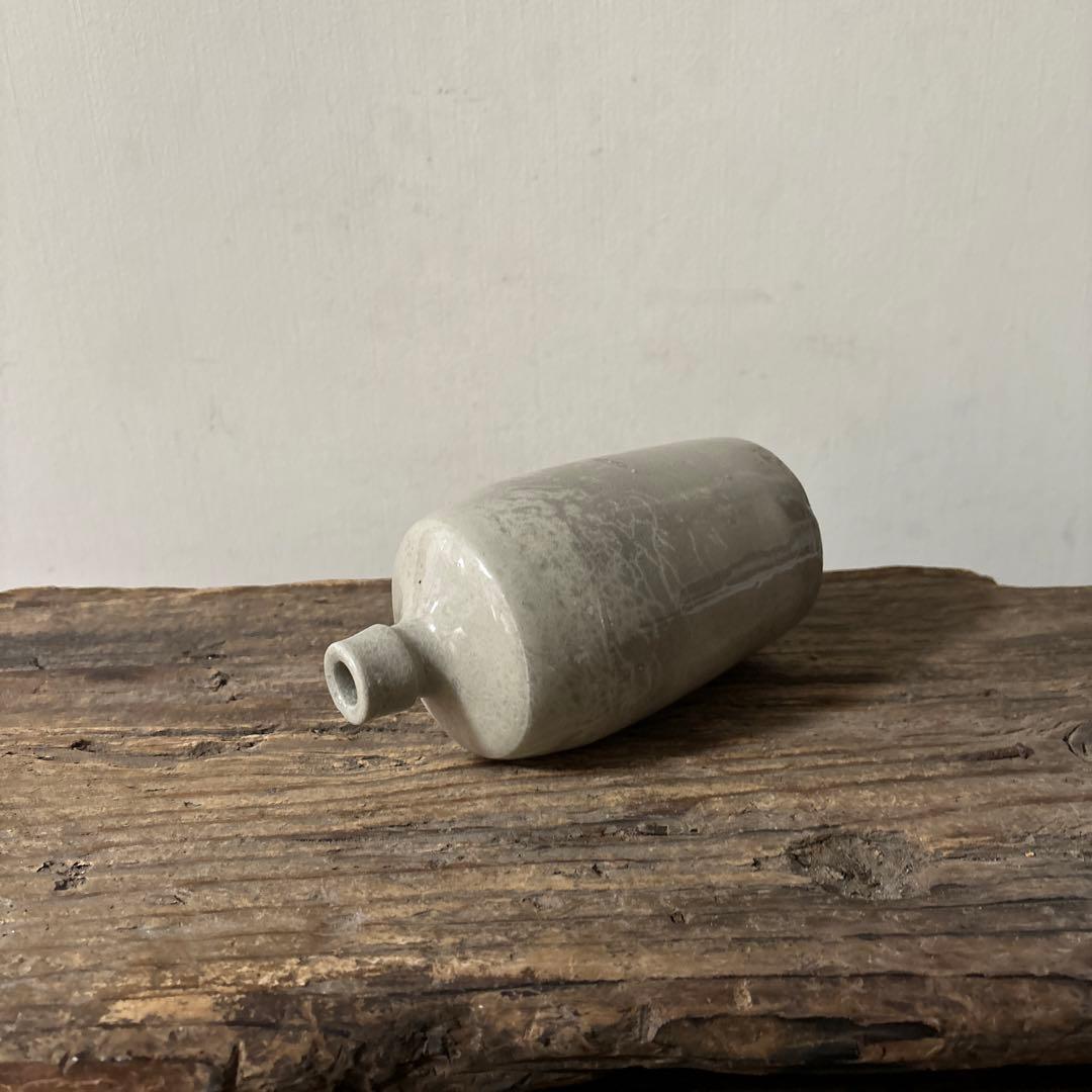 灰釉徳利 アンティーク 花器 古道具 骨董 貧乏徳利 古民芸 検;白洲正子
