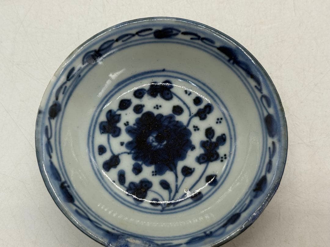 中国　清時代　乾隆年製　染付小皿2点　アンティーク　送料込み250630