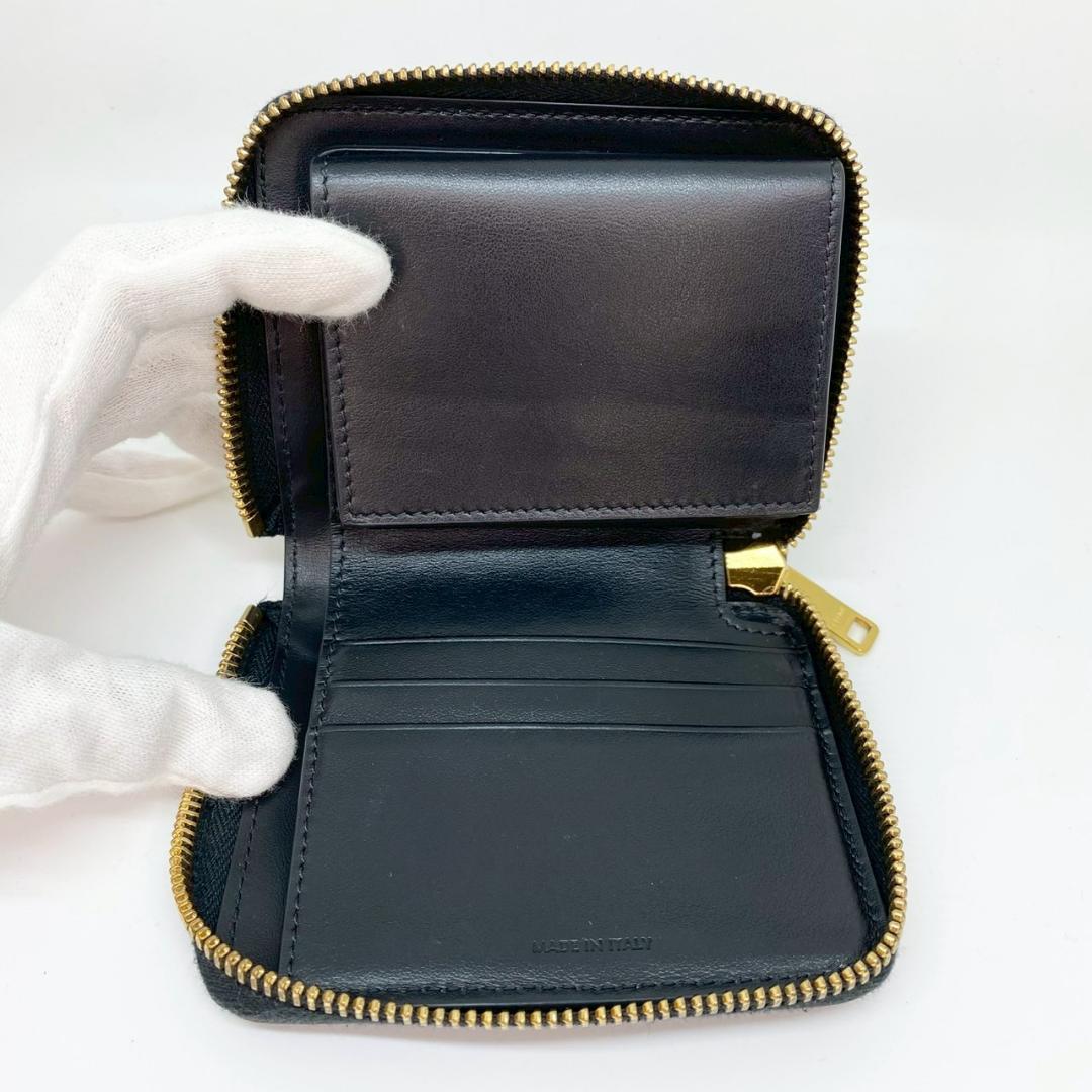 た*か様 【CELINE】 コンパクト ジップ ウォレット ケース ブラッ