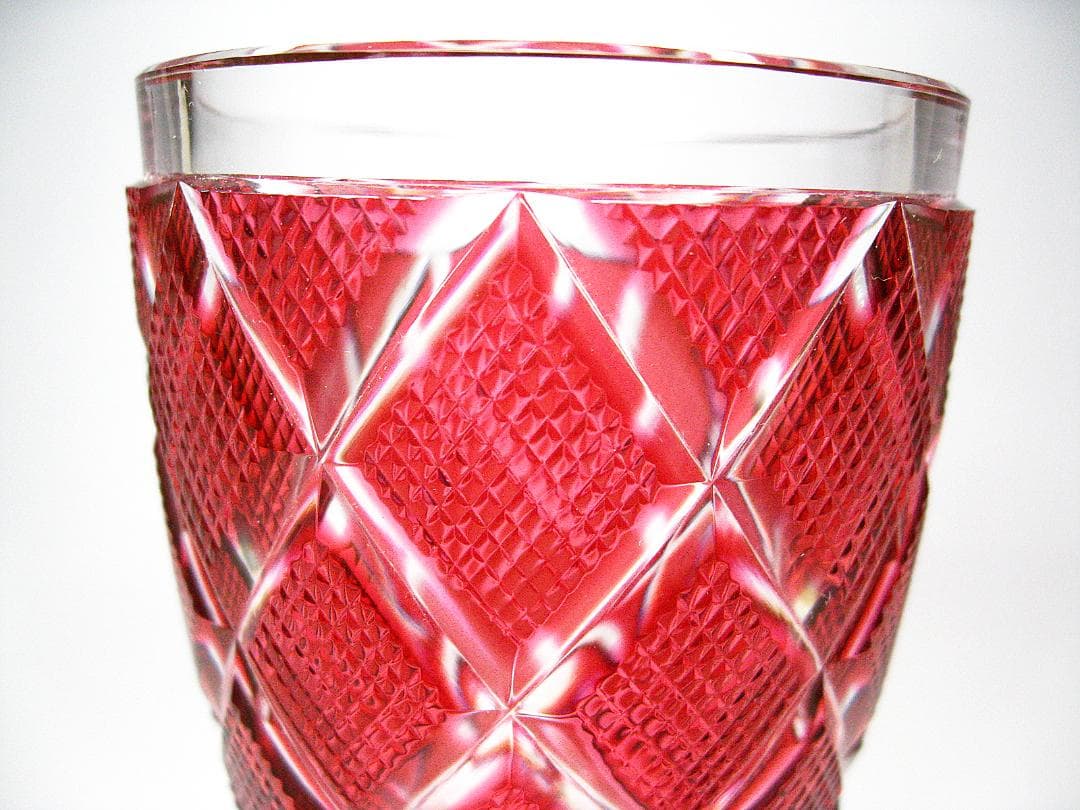 尚古集成館 #監修 #復元 #島津 #薩摩切子 #グラス #大きめ #赤 - メルカリ