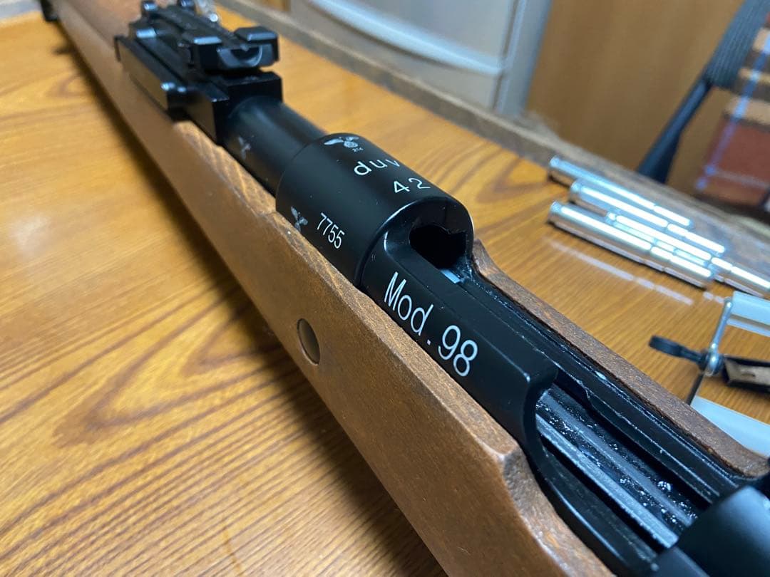 Double-Bell Kar-98kリアルウッドVer DOUBLE BELL Kar98k ライブカート式ガスボルトアクション ガスガン