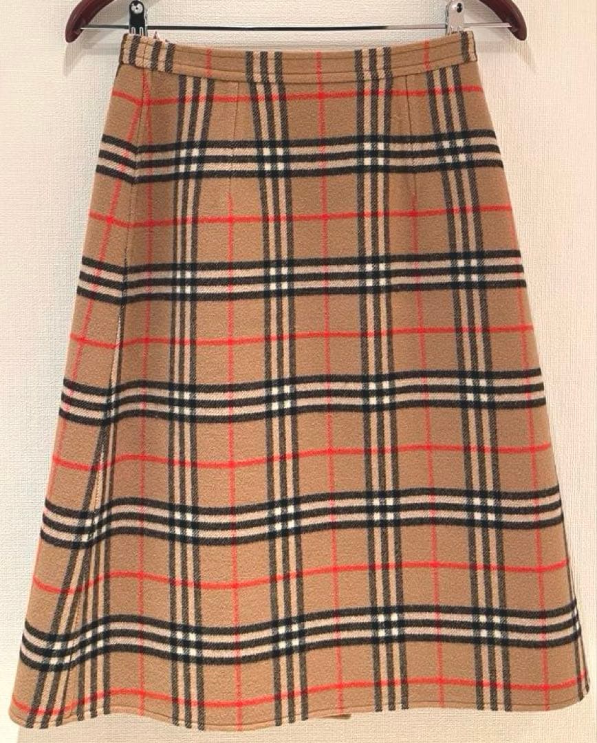 AAA⭐️バーバリー　ノバチェック　ラップスカート ウール　リバーシブル　M