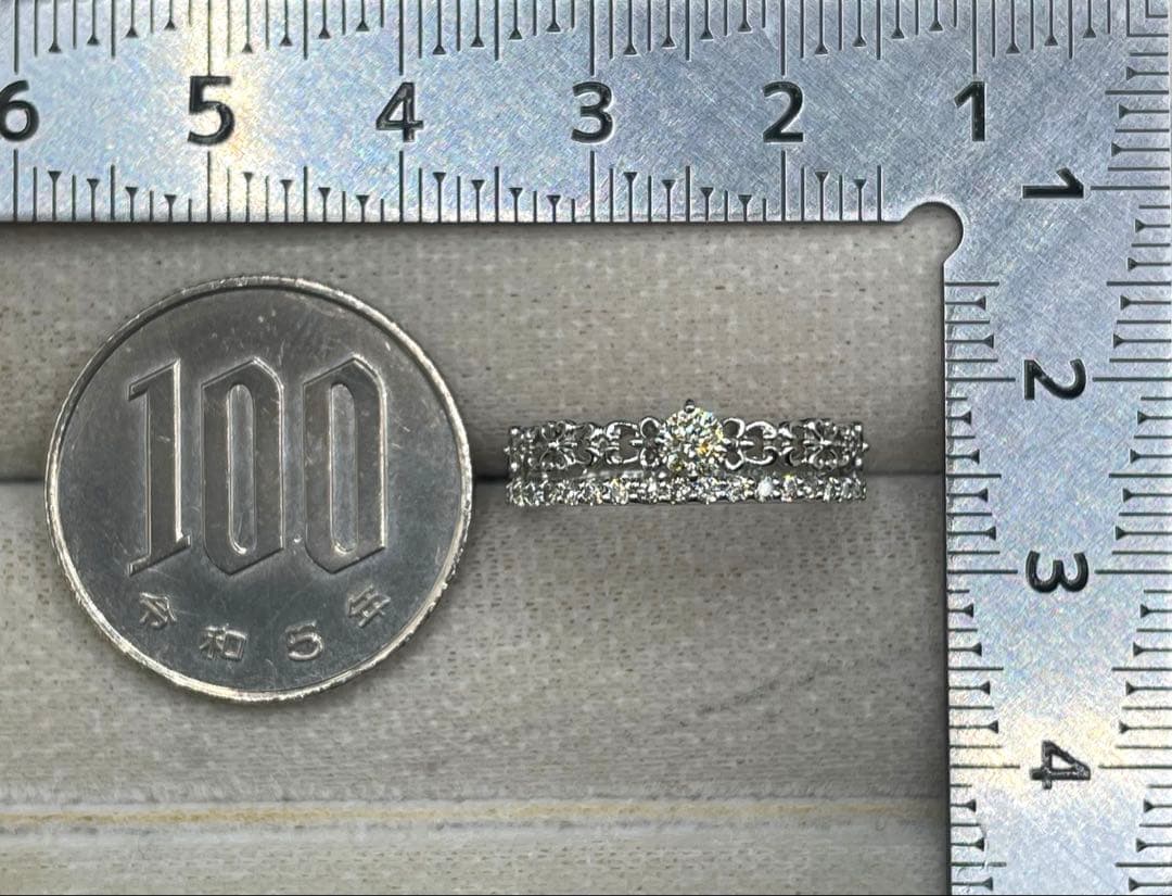 千話JL190★高級 ダイヤモンド0.325ct pt950 リング 鑑定書付