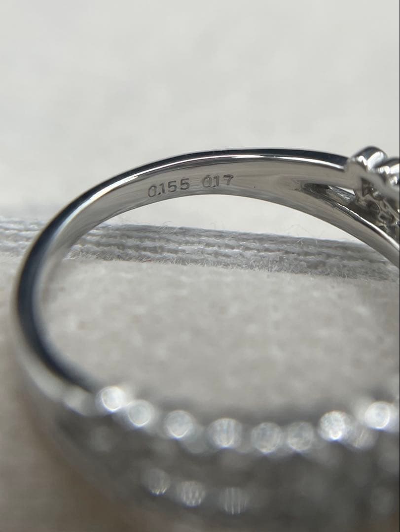 千話JL190★高級 ダイヤモンド0.325ct pt950 リング 鑑定書付