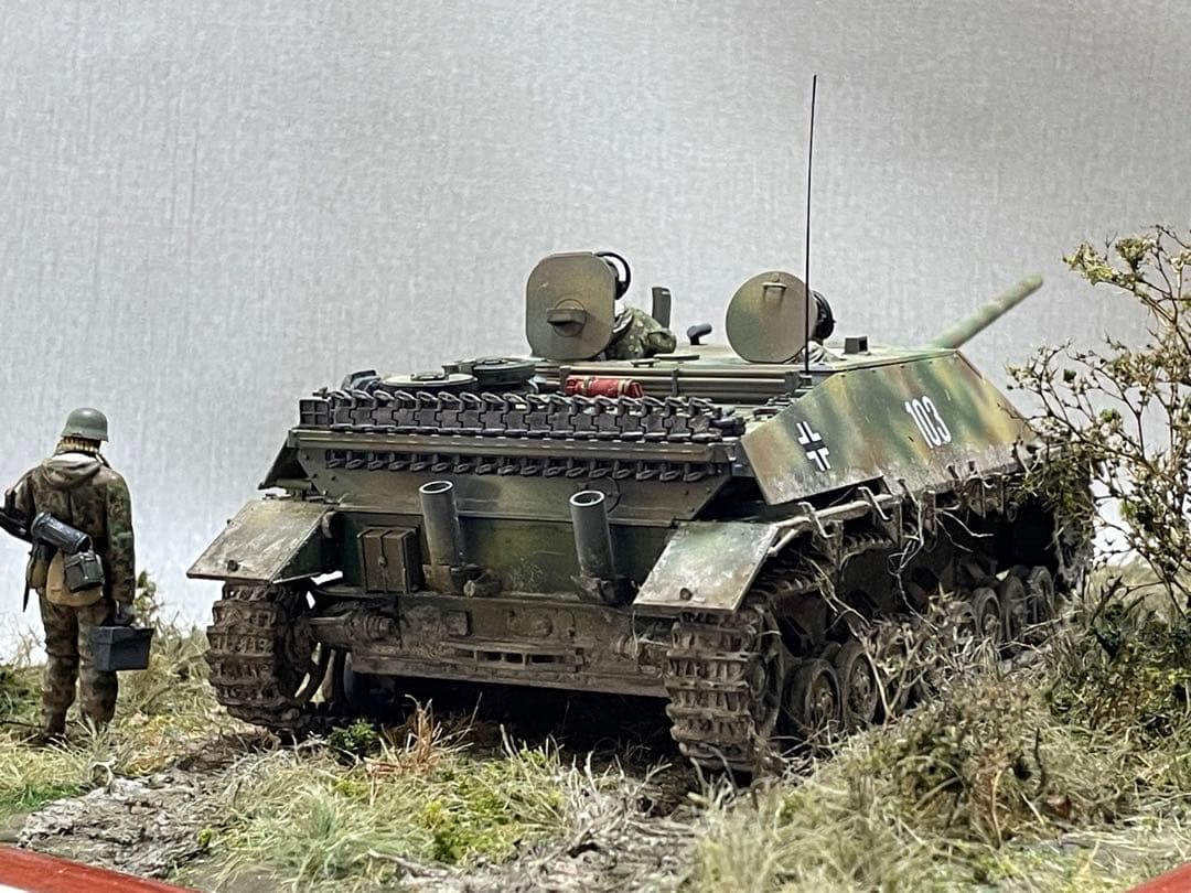 戦車ジオラマ 1/35 ドイツ4号駆逐戦車ラングと擲弾兵 最 安