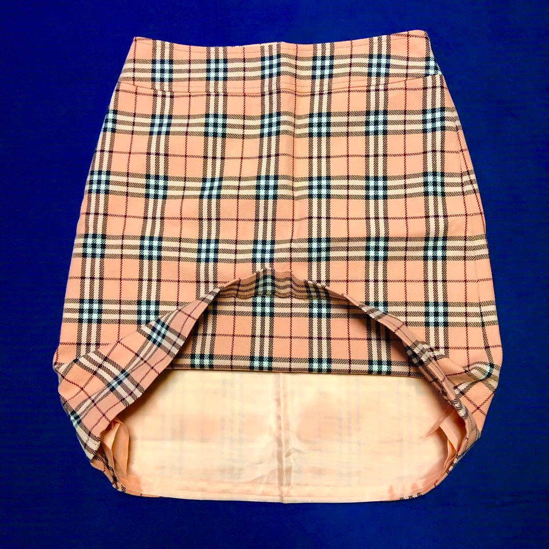 スカート Unused Burberry pink checked skirt