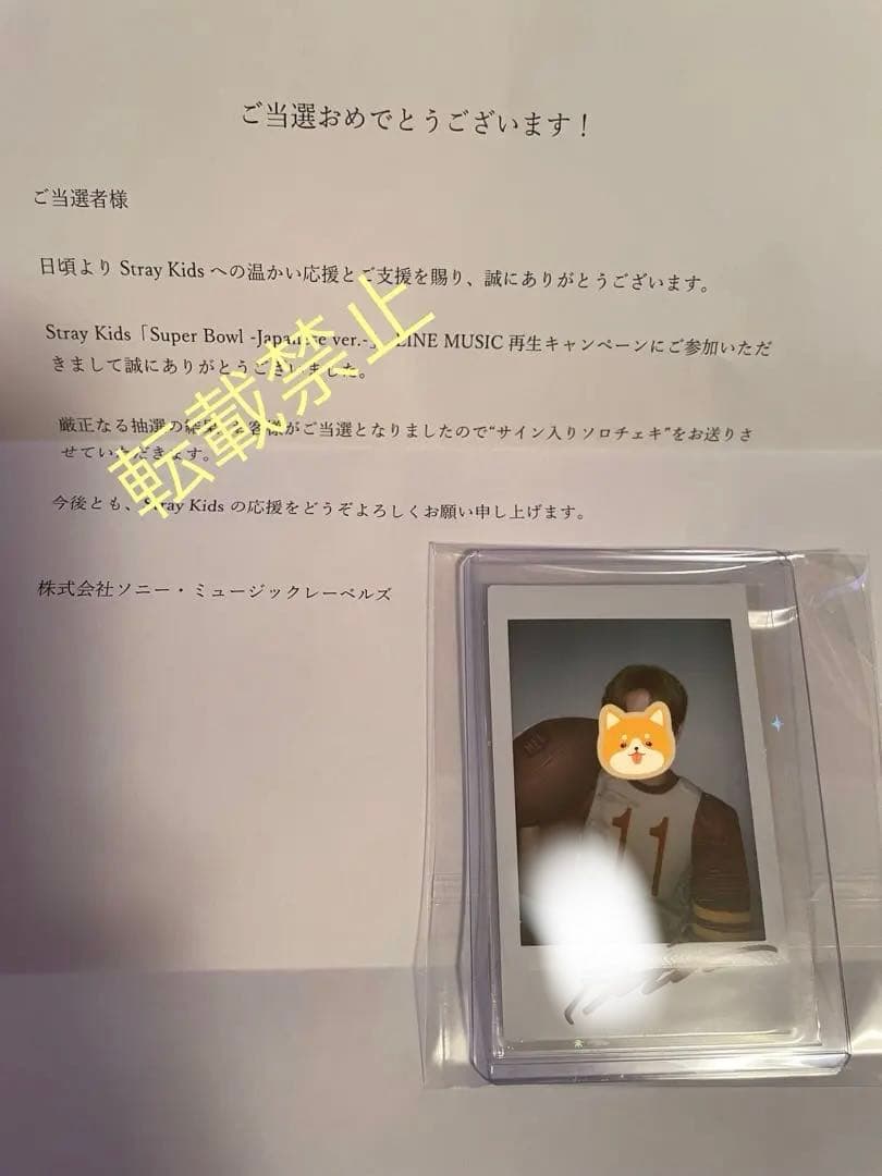 Stray Kids スンミン サイン入りチェキ