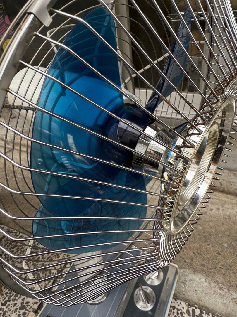 M*す様 昭和レトロ東芝Toshiba Crystal 扇風機「SF-30R」青