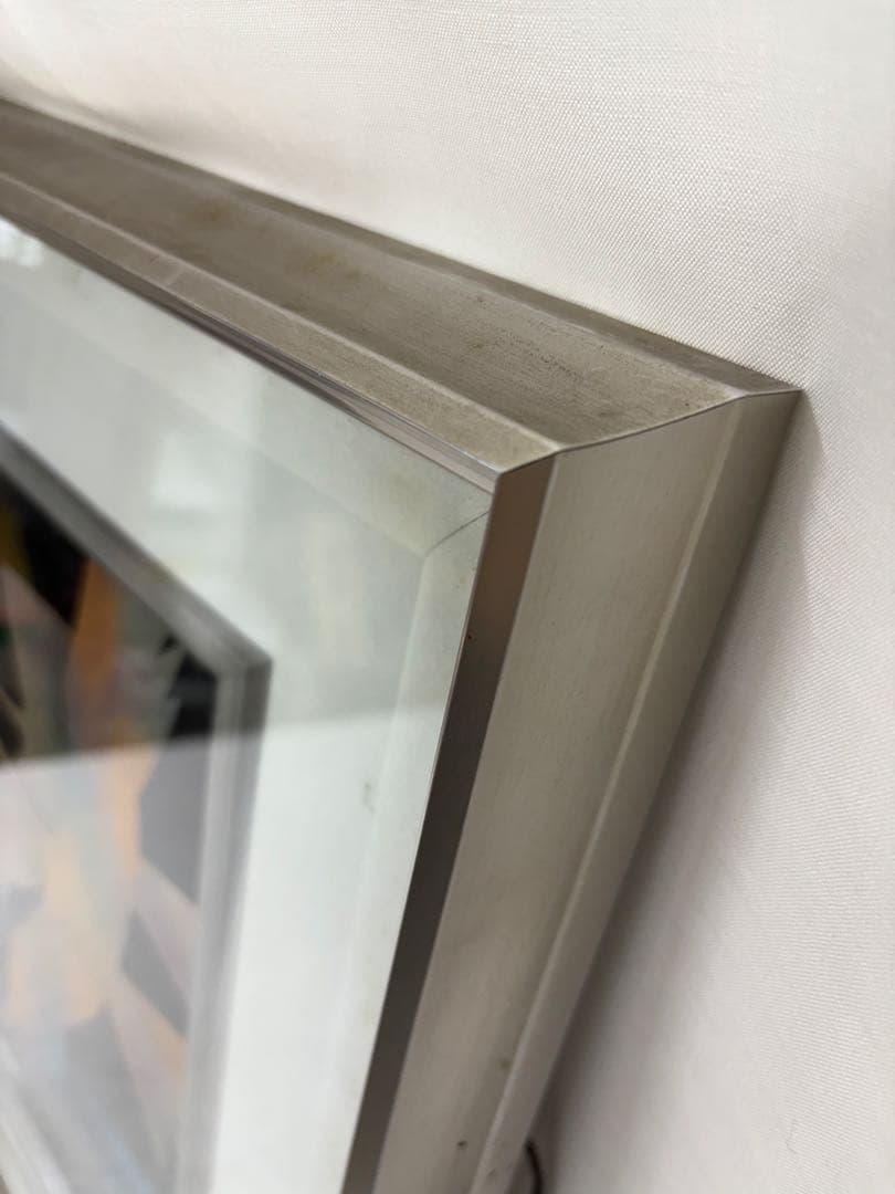 「飛翔」　加治武　輪島塗沈金　額装　漆塗り　漆芸額　絵画 黄色袋　箱有り