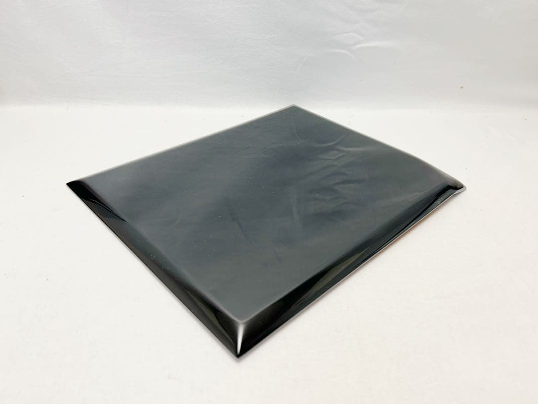 未使用 懐石道具 天然木製 輪島塗 朱塗 波蒔絵 折敷5客 栞 共箱