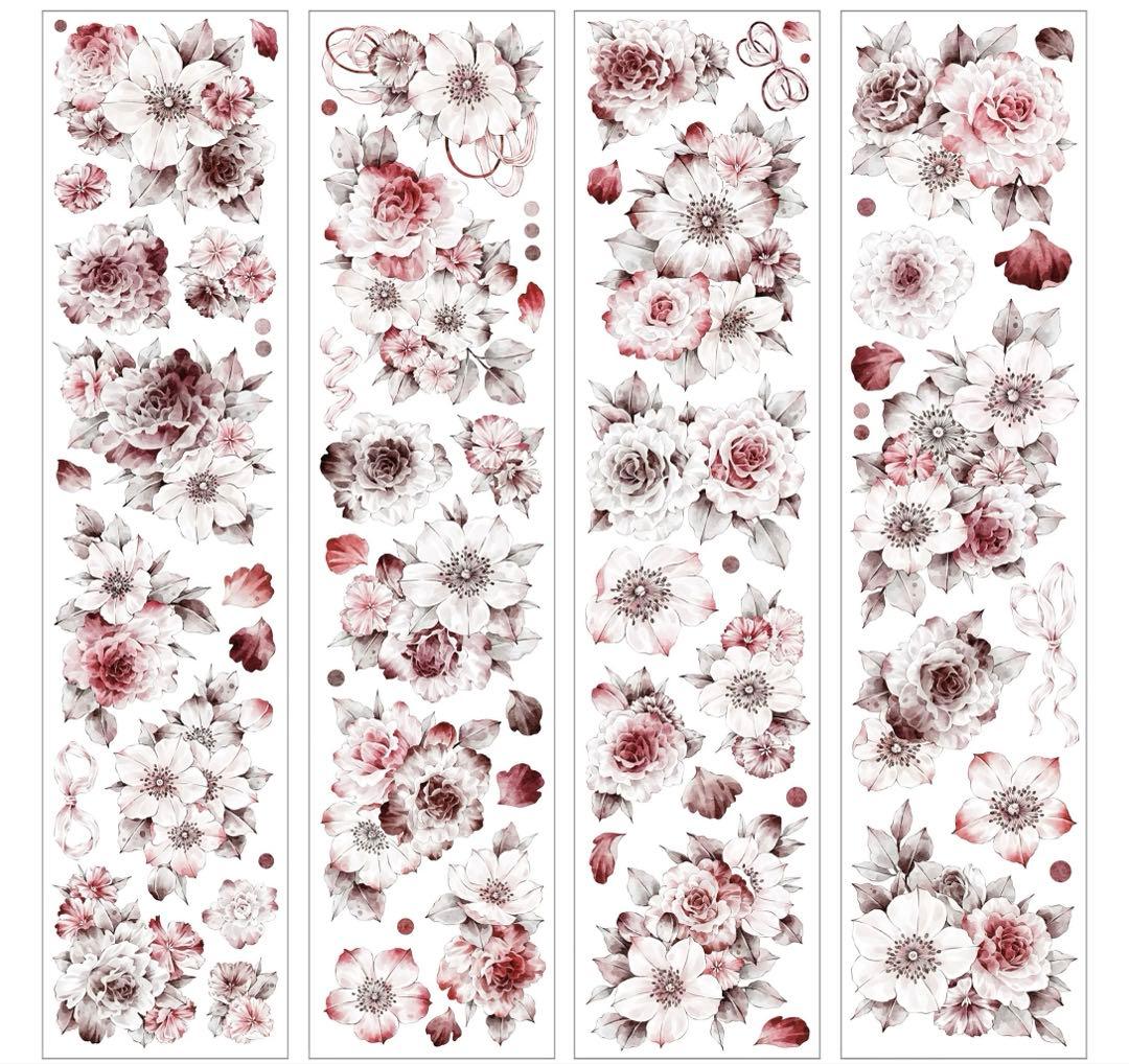 咔咔STUDIO《花摇曳》海外マスキングテープ　マステ 【2643】