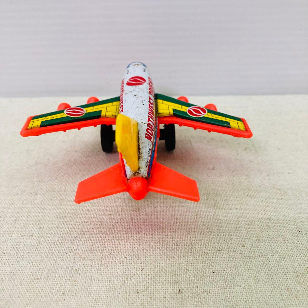 昭和レトロ】飛行機 おもちゃ ブリキ ノースウエストオリエント 空港
