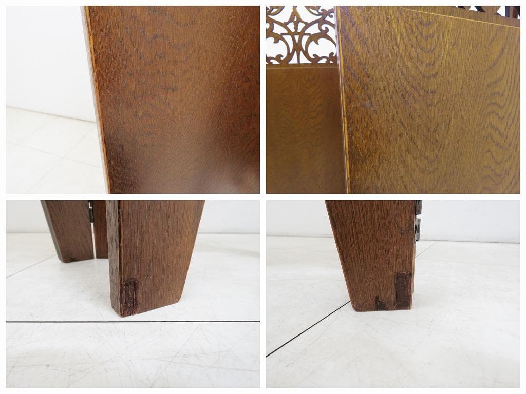 三越 ブルージュ□透かし挽きスクリーン□3連□パーテーション 衝立