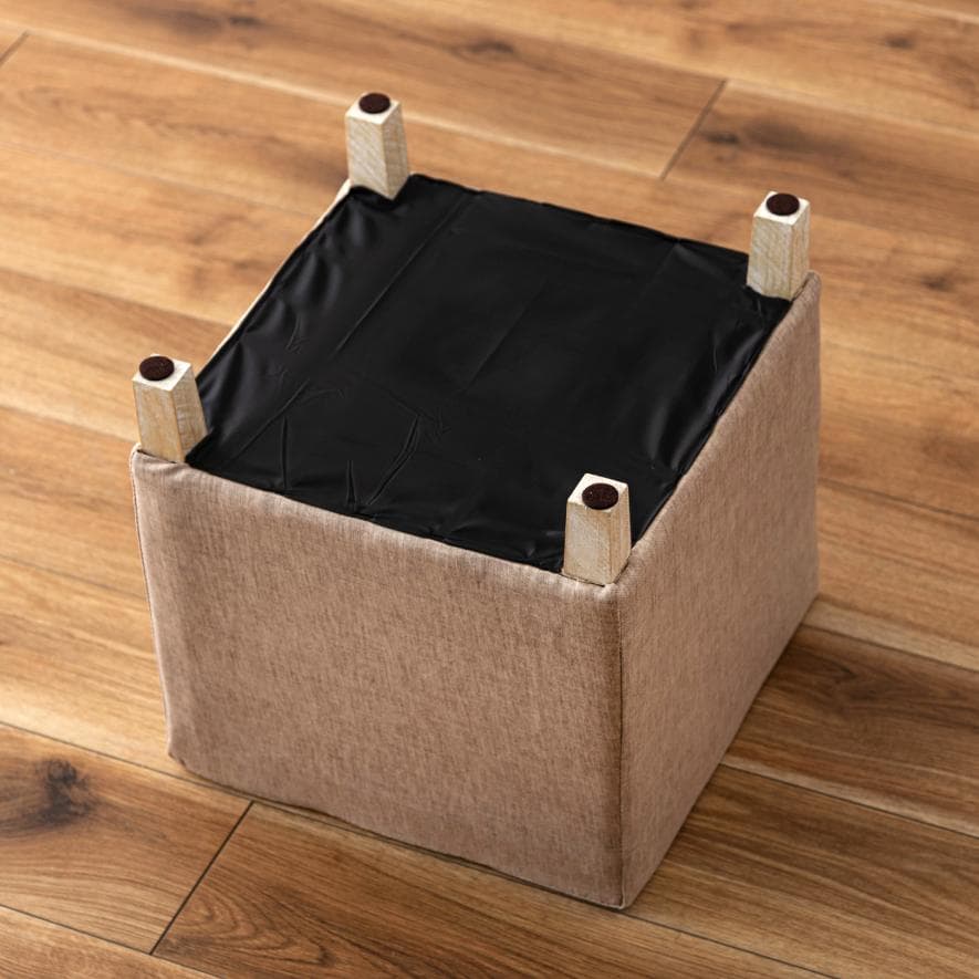 麻素材 オットマン スツール 足置き ボックス 椅子 ソファ 腰掛け おしゃれ