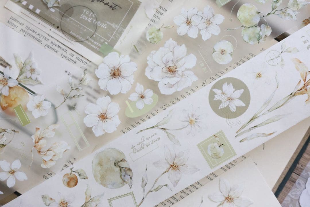 小白家文創《绿意》海外マスキングテープ　マステ 【2094】