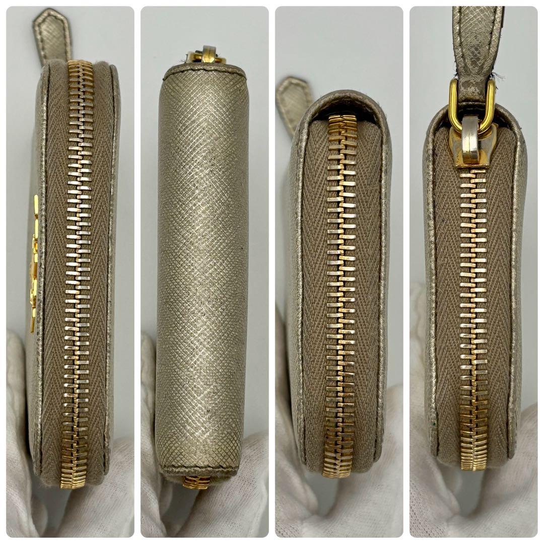 PRADA プラダ サフィアーノ　ゴールド 1MM268 折り財布　ミニ財布