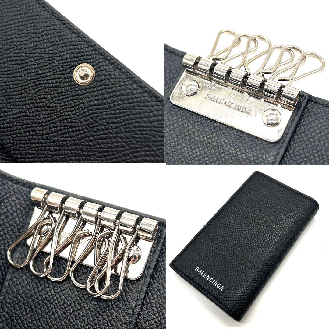 BALENCIAGAキーケース 黒 BALENCIAGA バレンシアガ 黒 レザー 注目の新