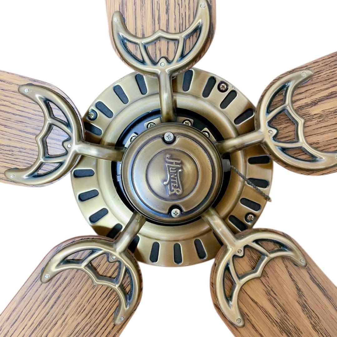 ライダーマン様専用】シーリングファン 5枚 羽根 木製 ブラウン 茶