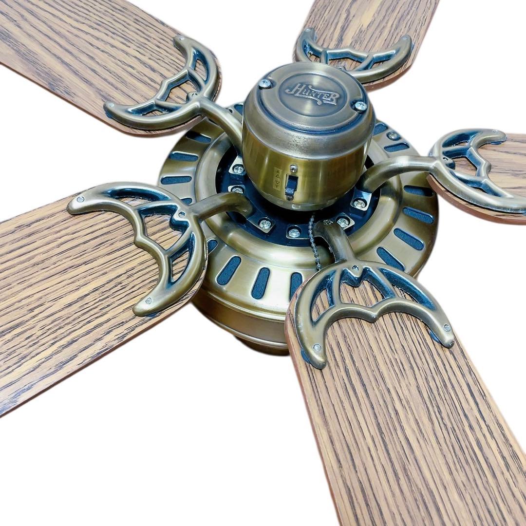 ライダーマン様専用】シーリングファン 5枚 羽根 木製 ブラウン 茶