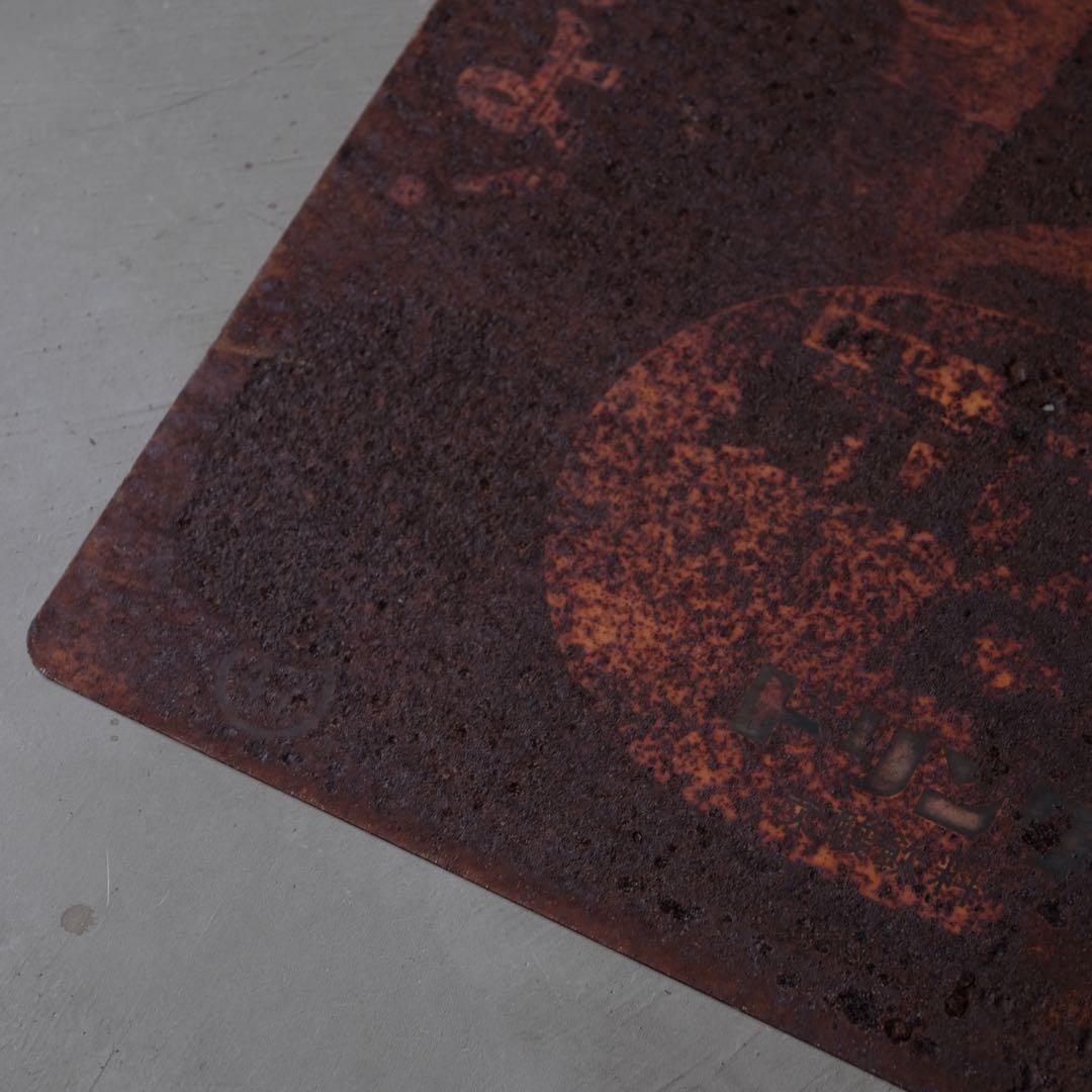 古い鉄看板 オロナミンC　アイアン 絵画 昭和レトロ ヴィンテージ 古道具 骨董