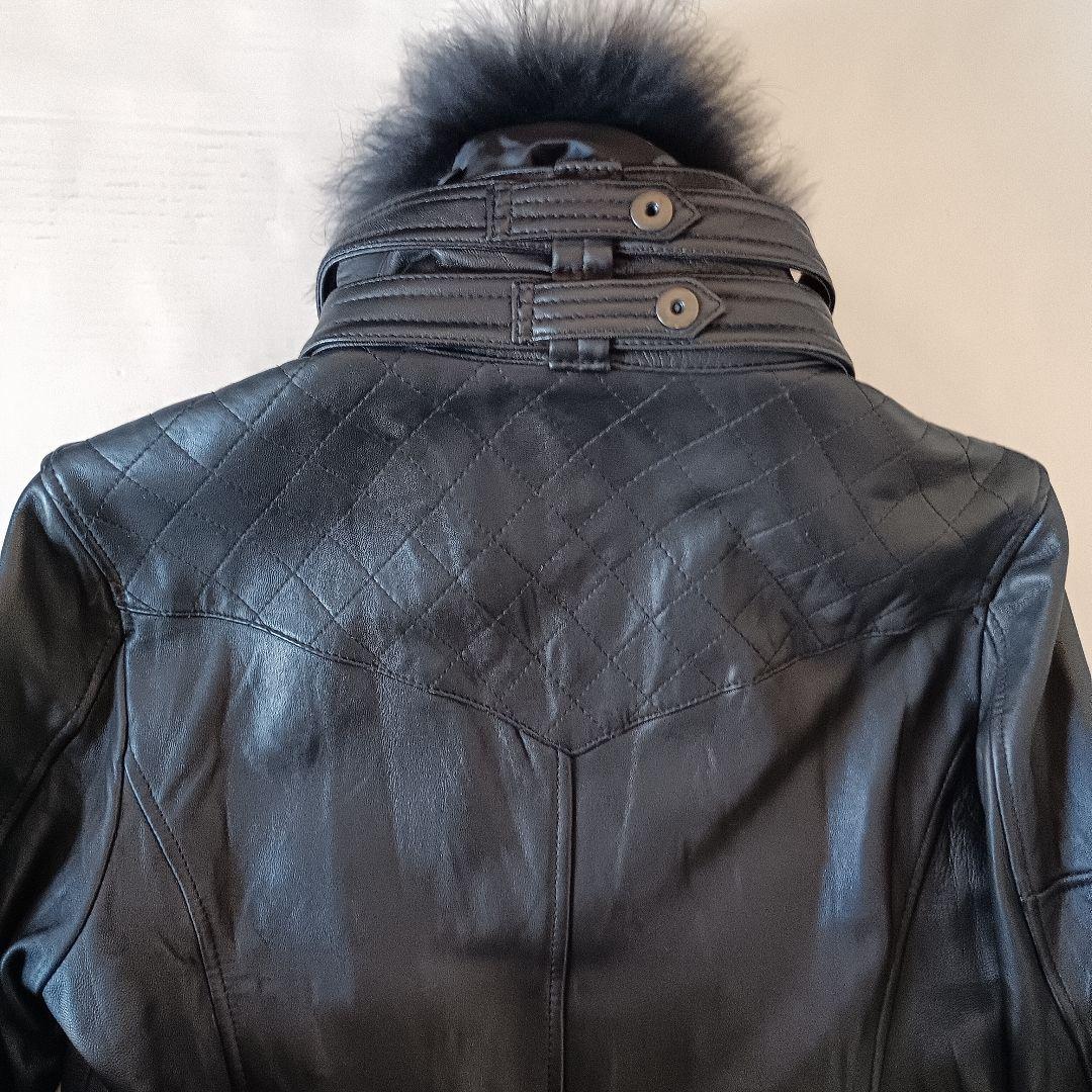 美品✦Jackrose ジャックローズ ファー付 ラクーン ライダース 黒