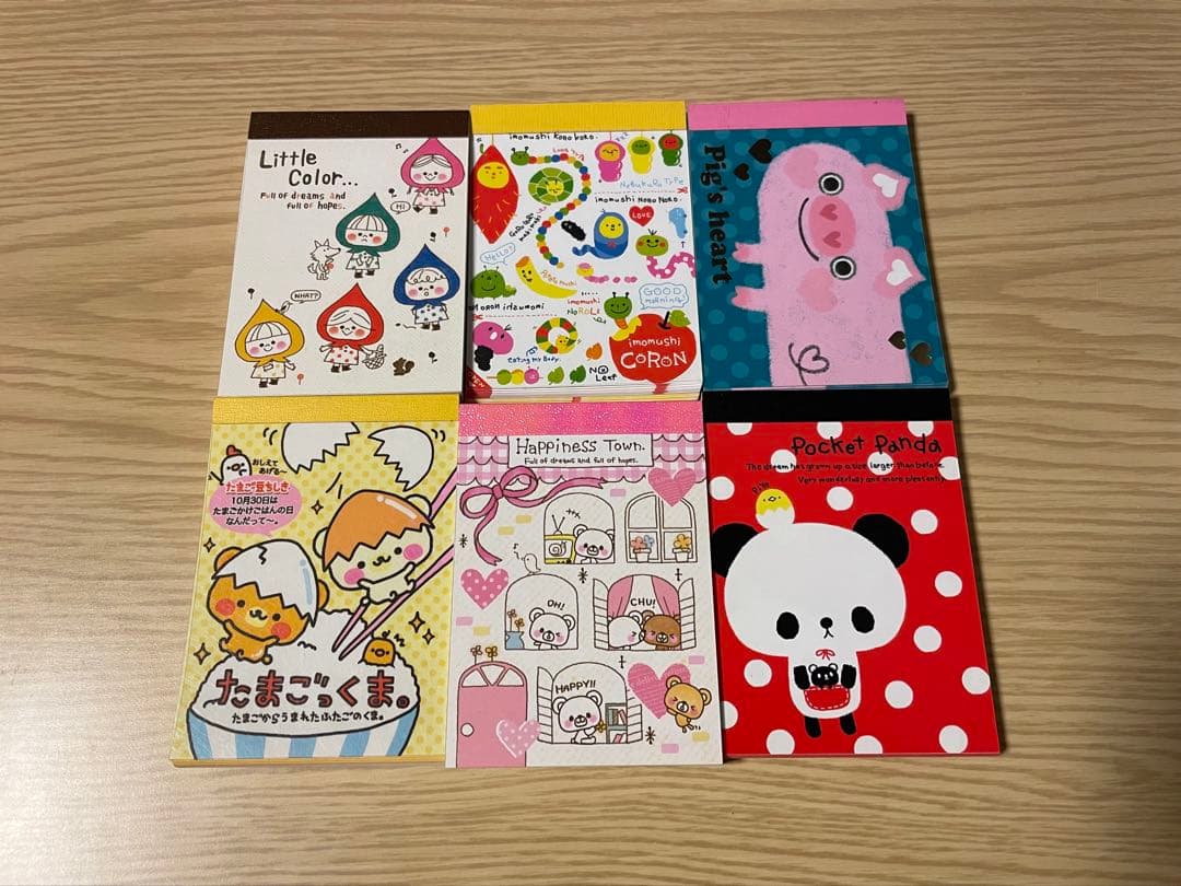 平成レトロ クラックス 可愛いキャラクターのメモ帳セット 6冊