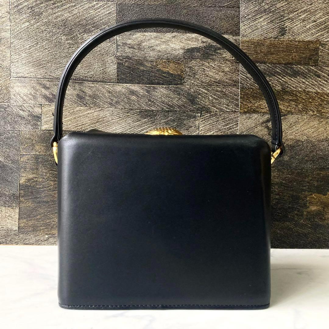 未使用級 GIVENCHY バニティバッグ ゴールド金具 レザー ブラック