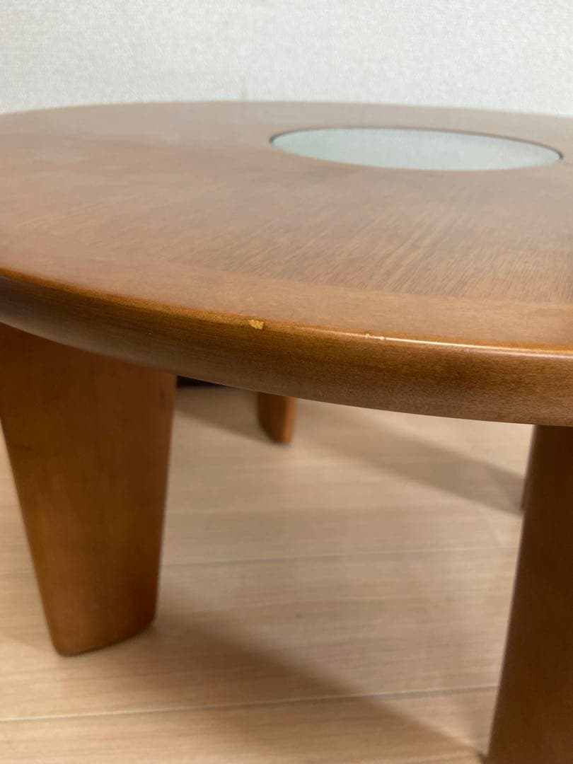 maruni マルニ木工 ちゃぶ台 ガラス 座卓 丸テーブル 卓 サイド