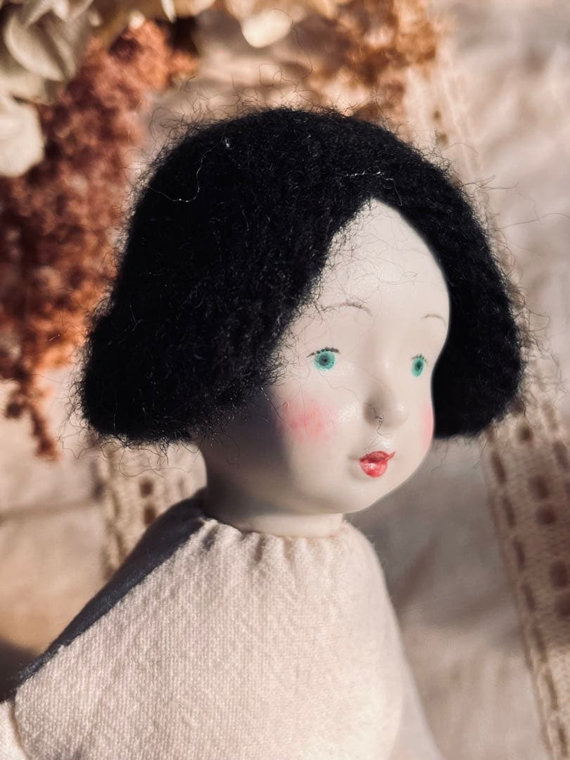 ビスクドール チャイナヘッドドール ハンドメイド 黒髪ちゃん - メルカリ