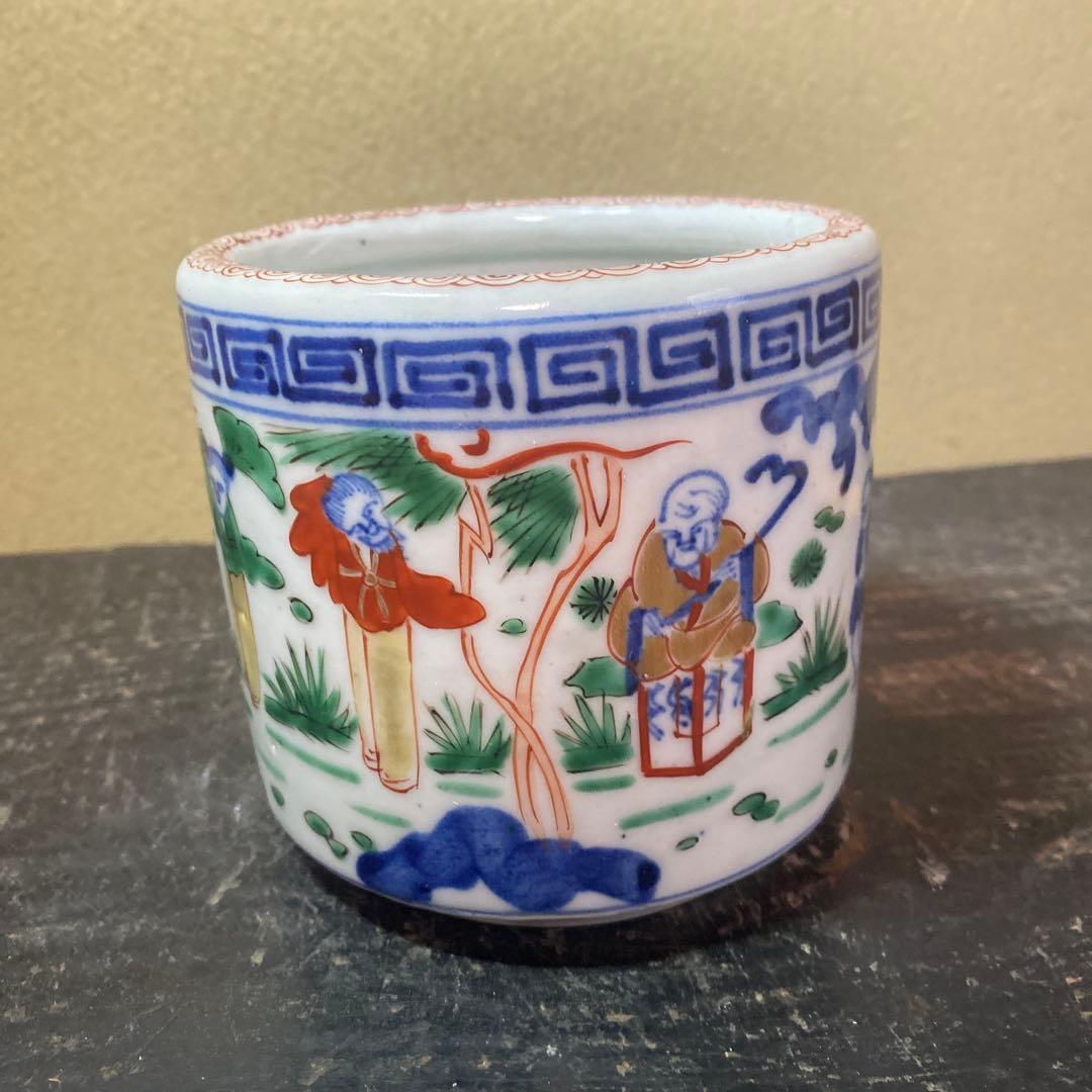 中国古玩　色絵人物図香炉A