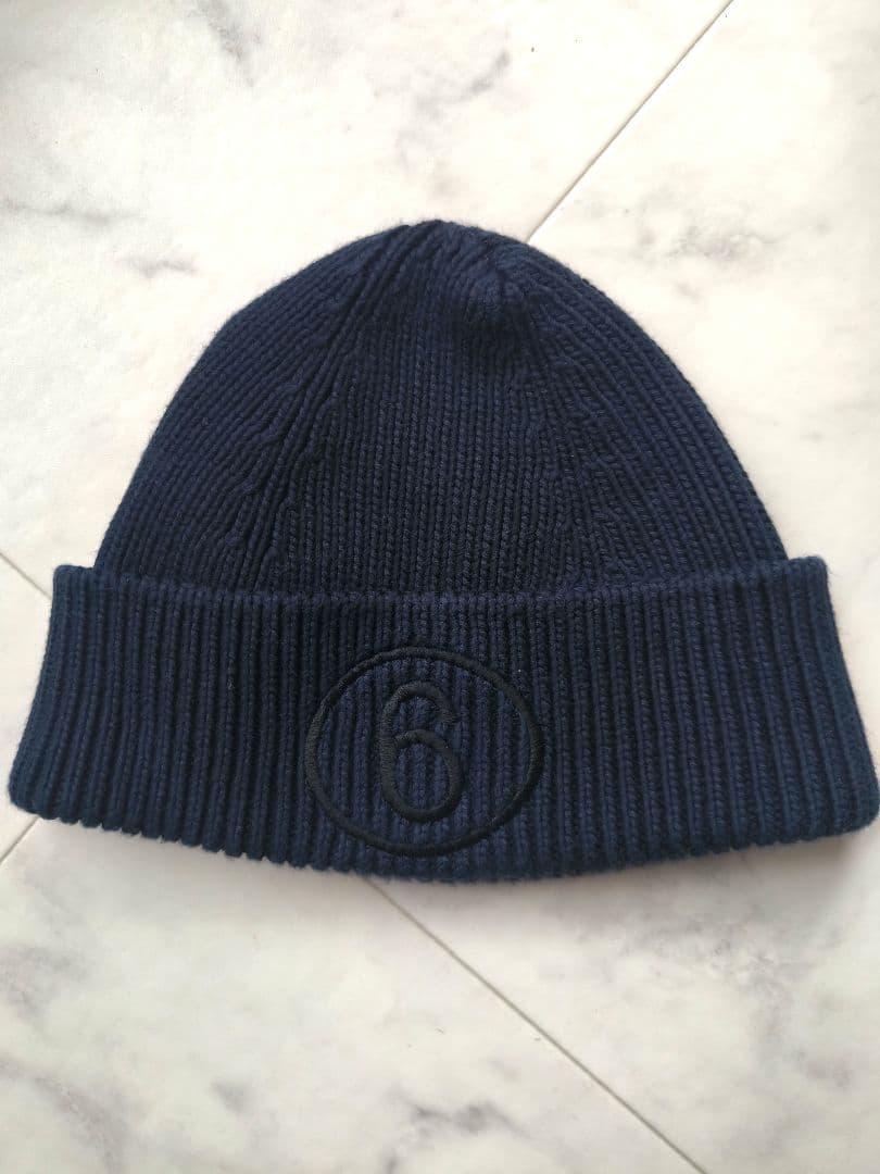 MM6 Maison Margiela ネイビー ニットキャップ 正規品