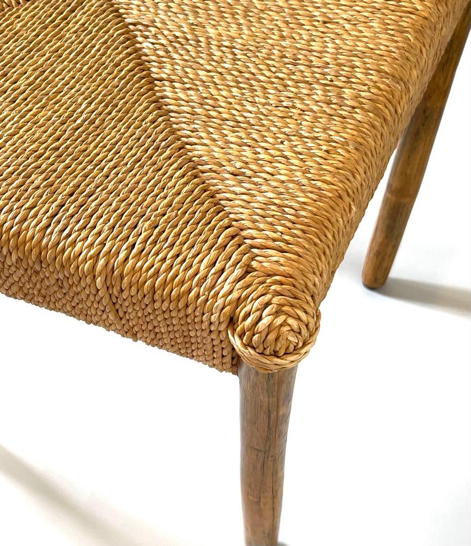 コンランショップスツール付きラタン幾何学模様チェア