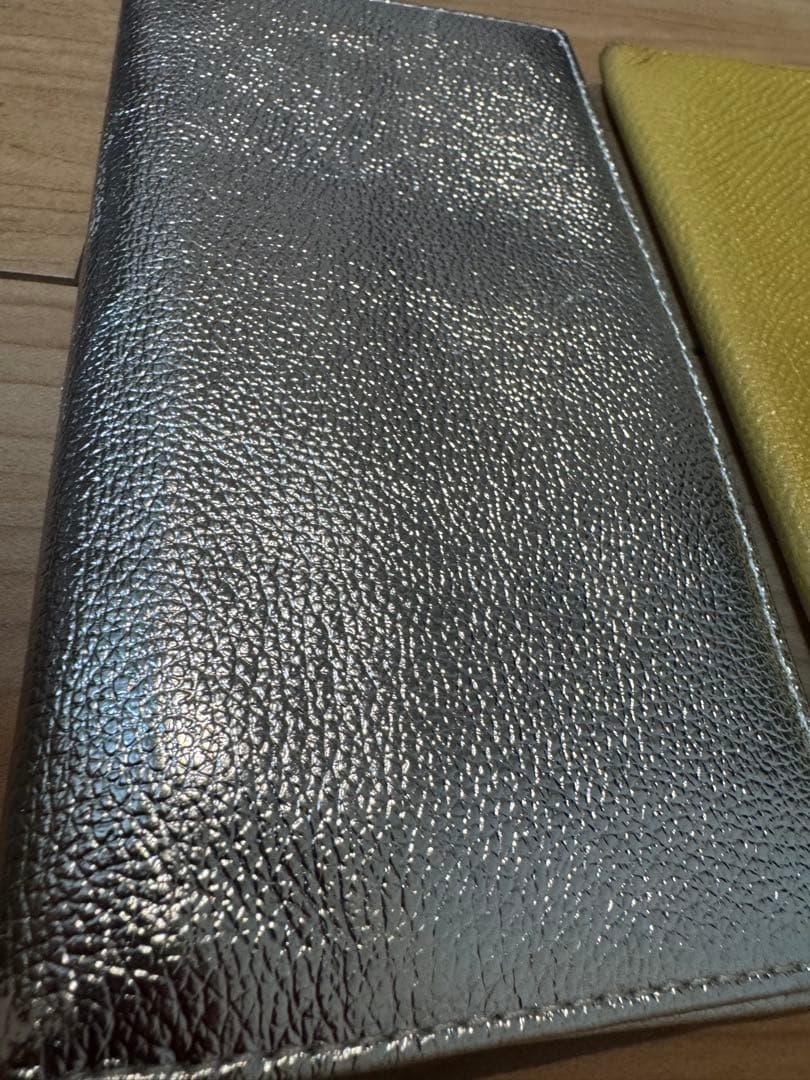 皇居　シルバー　限定 長財布 イエロー 金　黄色 　牛革　財布　風水　金運アップ