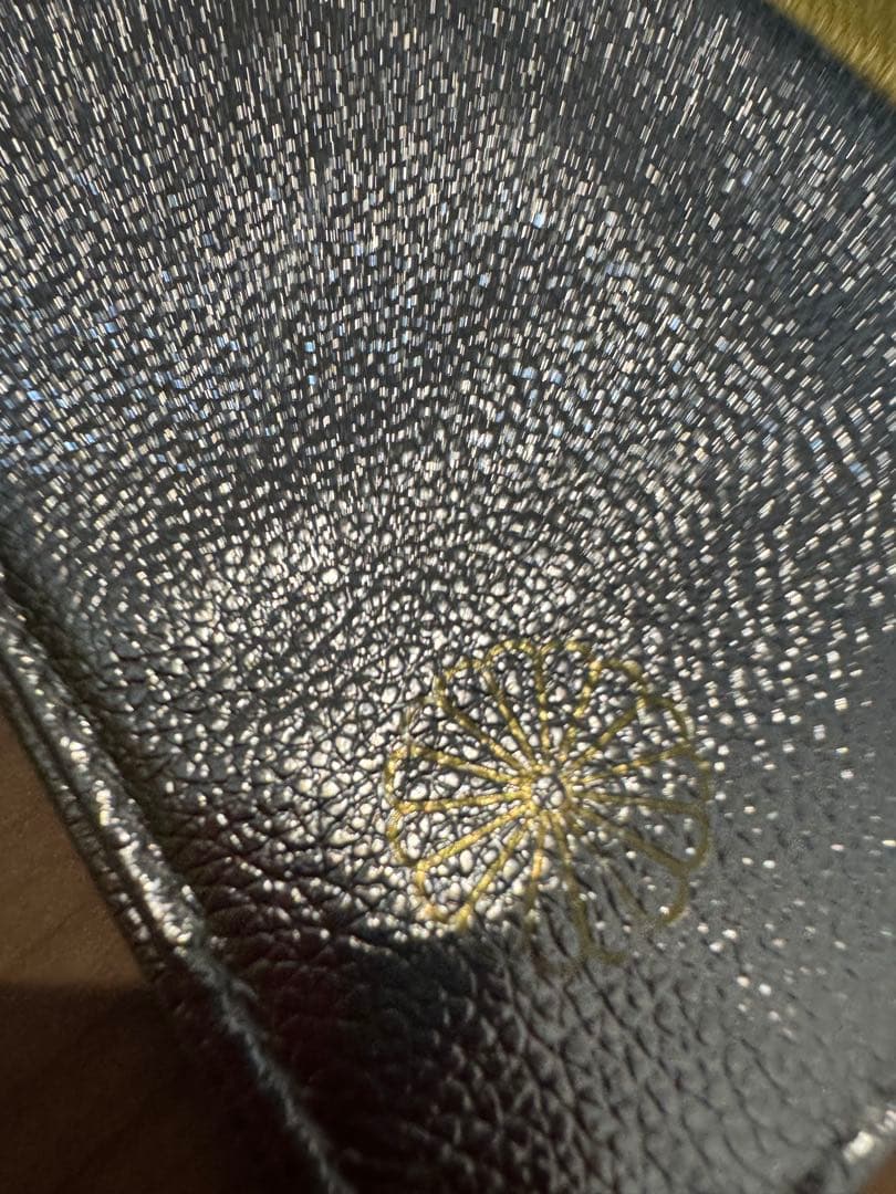 皇居　シルバー　限定 長財布 イエロー 金　黄色 　牛革　財布　風水　金運アップ