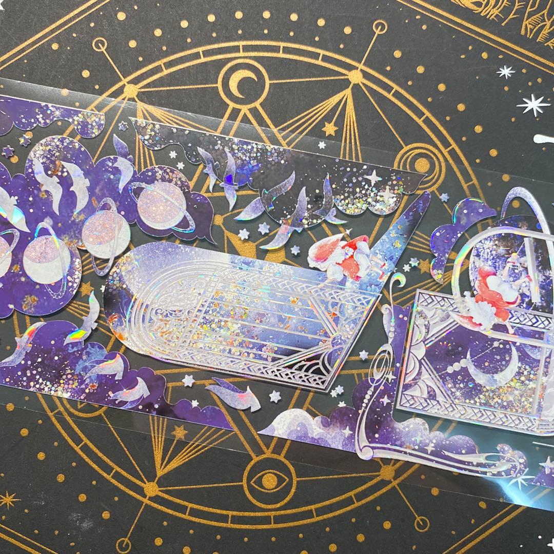 9290 海外 マステ 中古巻 貝殻光マスキングテ プ 装飾背景系 紫 代行 説明