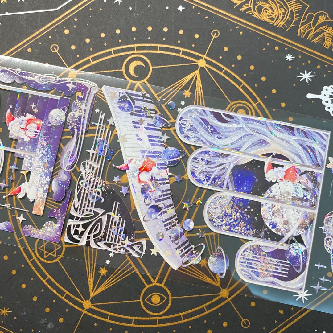 9290】海外 マステ 巻 貝殻光マスキングテープ 装飾背景系 紫