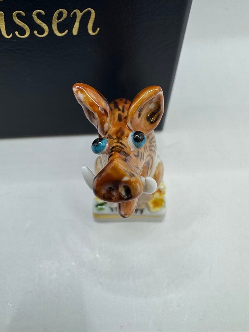 極美品 Meissen マイセン 干支シリーズ 猪 イノシシ 亥 フィギュリン