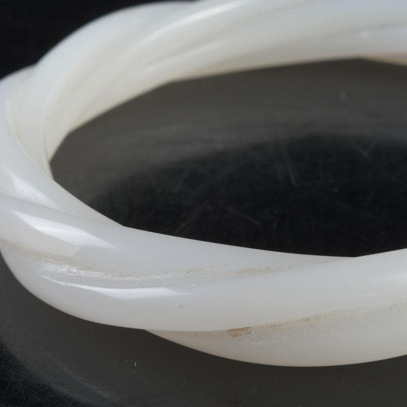 中国 玉石白玉彫刻 玉器 環 装飾品 V 9278E