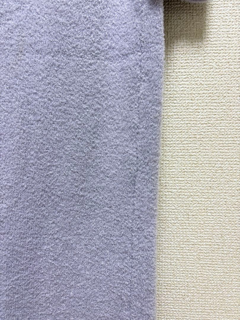 ラベンダー ノースリーブニットワンピース カーディガン付き