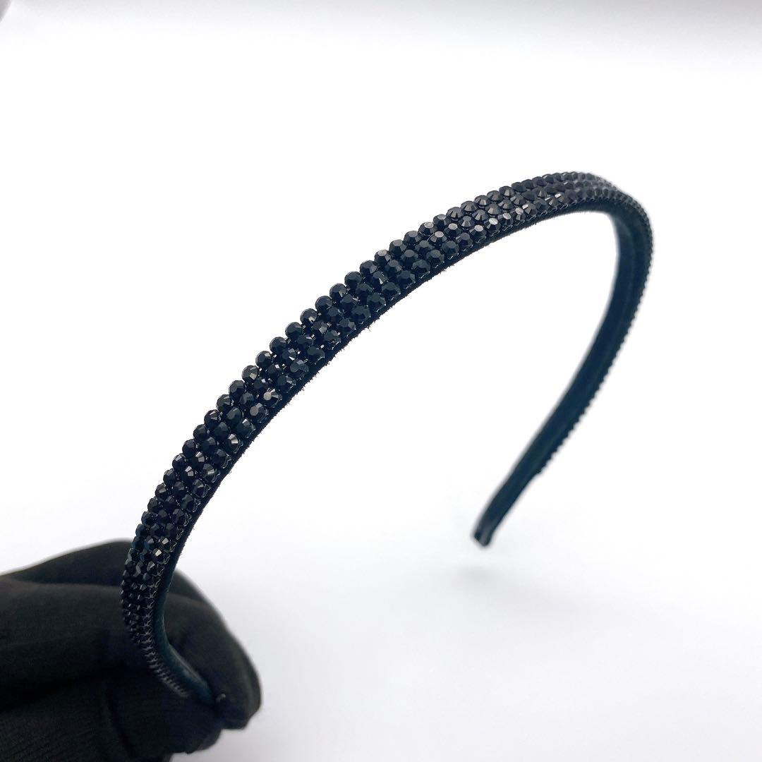 acca アッカ 3連 ラインストーン クリスタル カチューシャ ヘアバンド