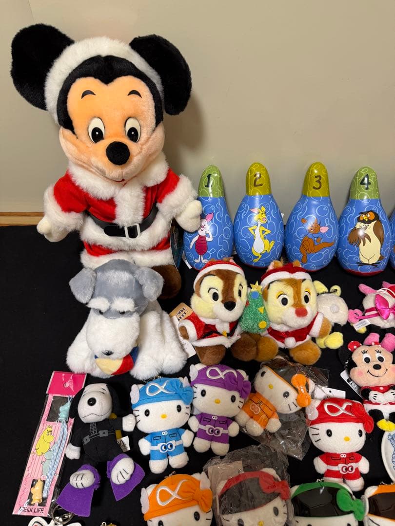 ディズニーミッキー・ハローキティ・スヌーピー・ぬいぐるみ 46点セット