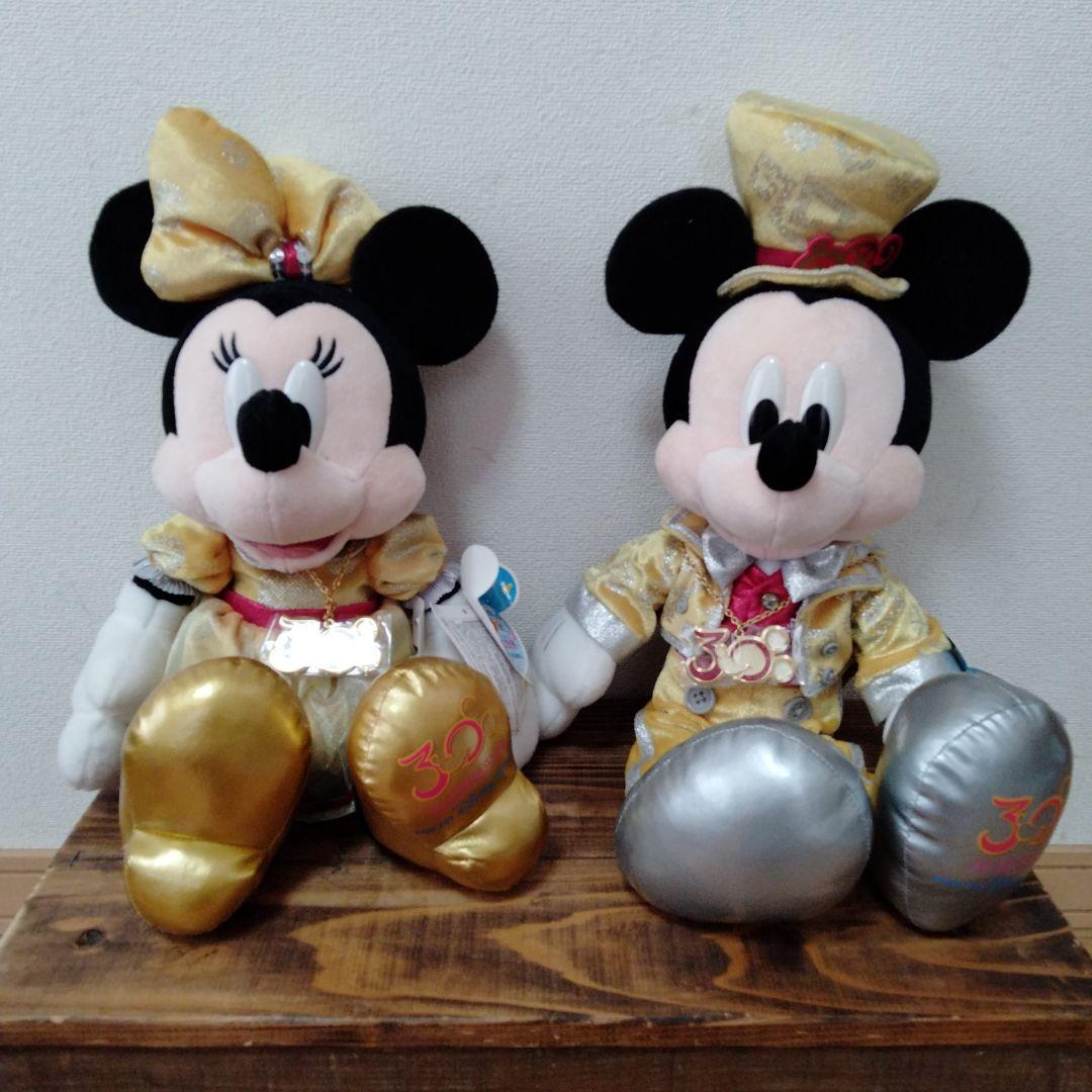 レア】ディズニーリゾート30周年記念 ぬいぐるみ ミッキー ミニー 大きい