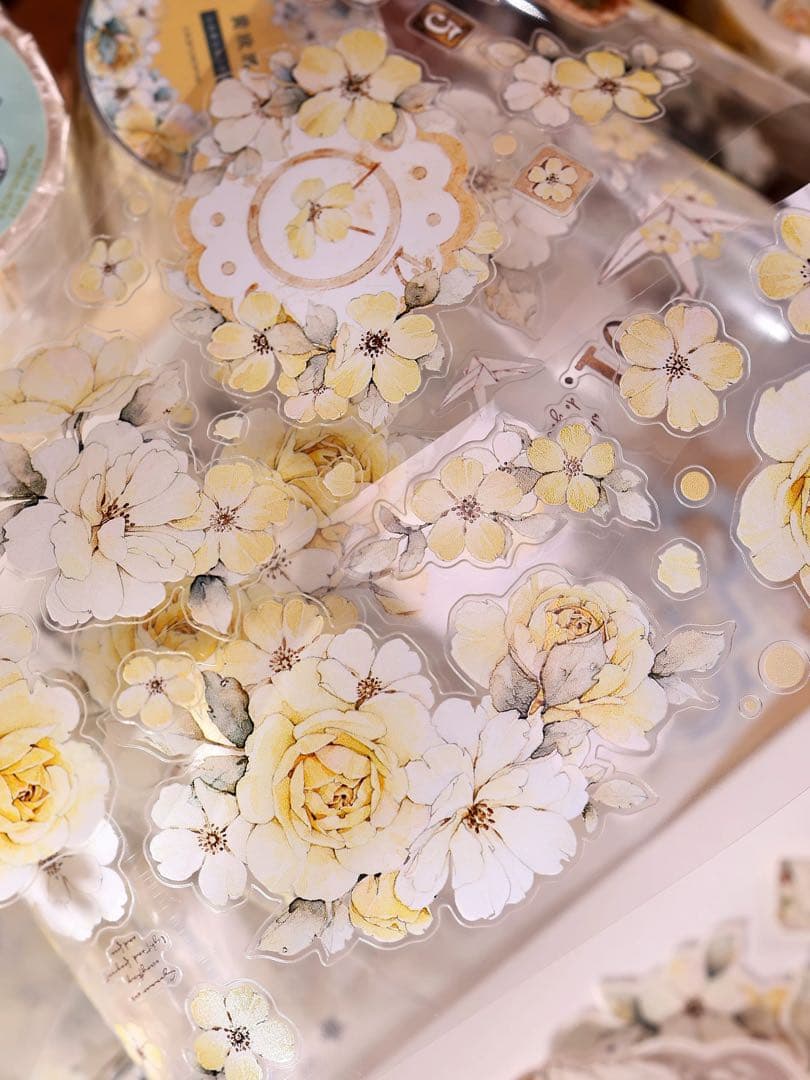 ⭐️SALE⭐️小白家文創《黄玫瑰》海外マスキングテープ マステ 【2744】