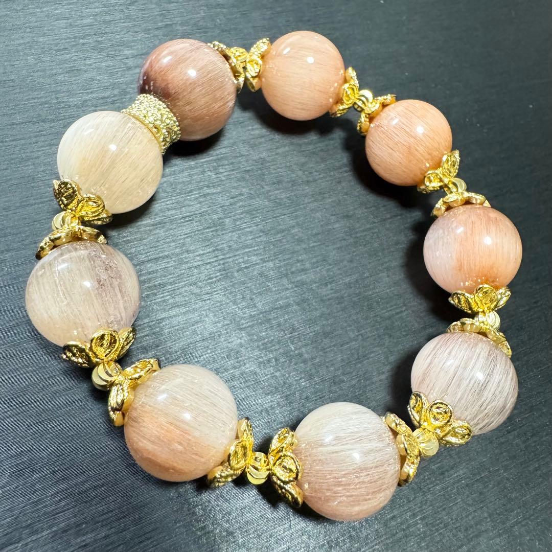 【もちもの様♡高品質! ピンク サゲニティッククォーツ】存在感放つ輝き 天然石