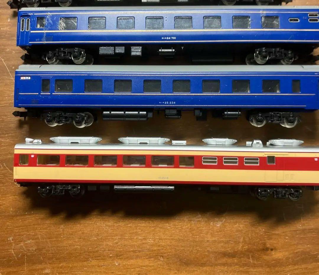 Nゲージセット電気機関車6両ジャンク車両つき