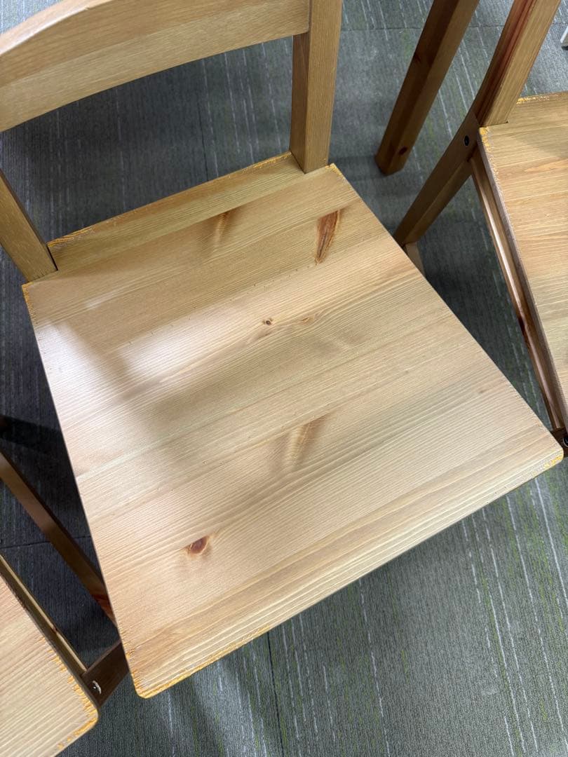 【洗浄消毒作業済】IKEA ダイニングテーブル　チェア3脚　ヨックモック