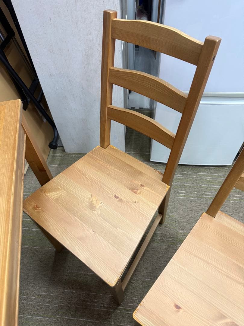 【洗浄消毒作業済】IKEA ダイニングテーブル　チェア3脚　ヨックモック