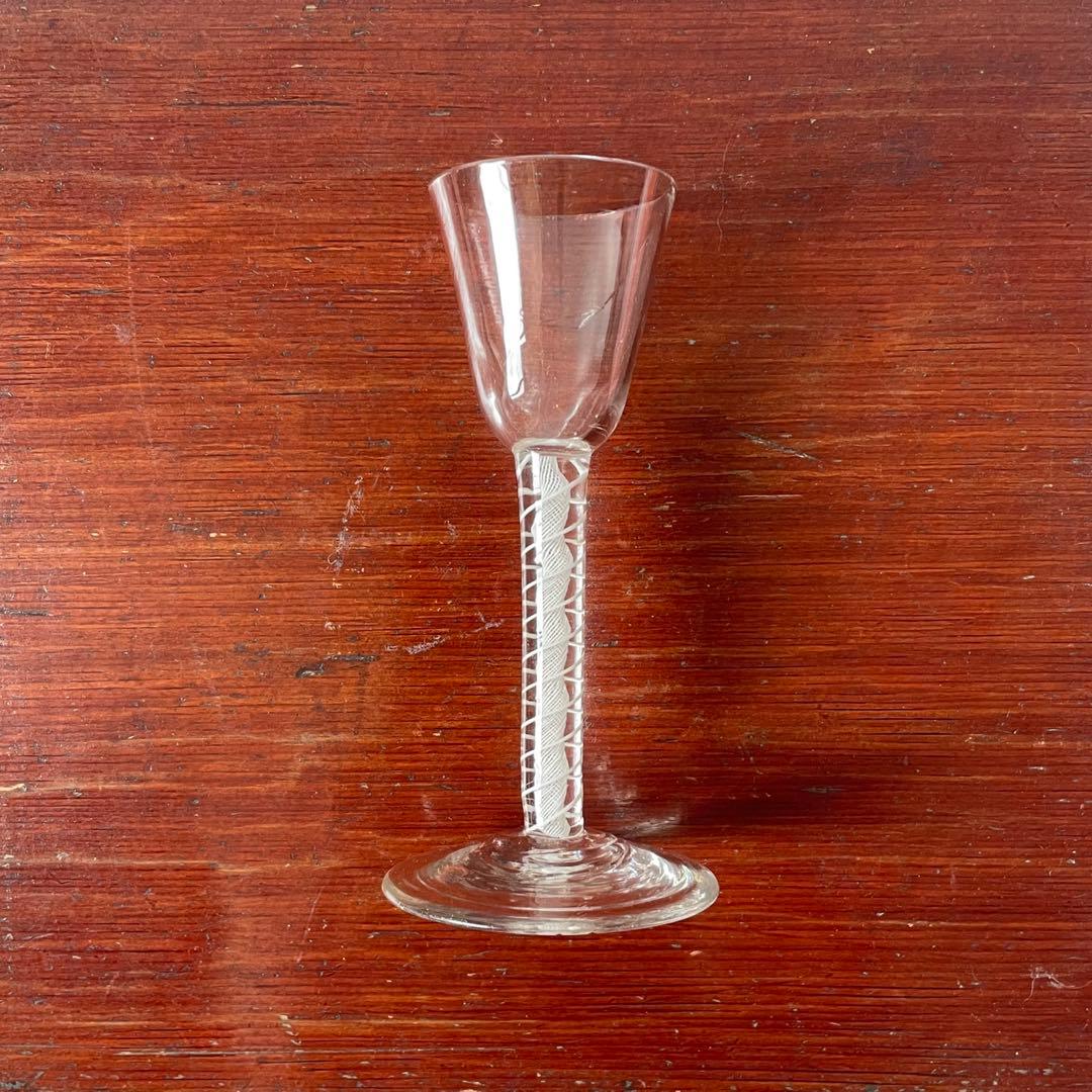 エアーツイストグラス イギリス エアーツイストステムグラス オペーク