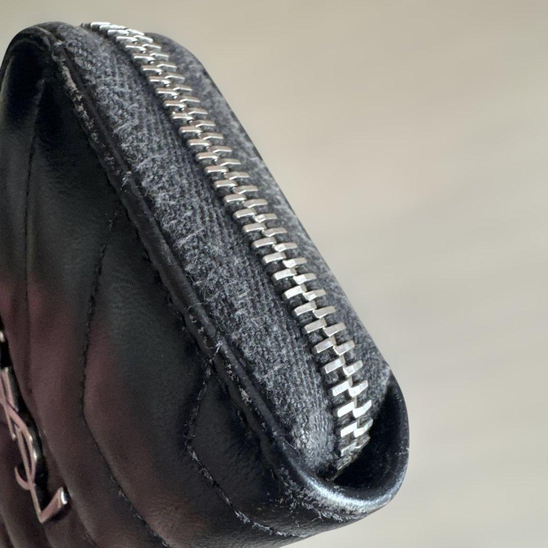 サンローラン ケース キルティングブラックラウンド 財布 パース