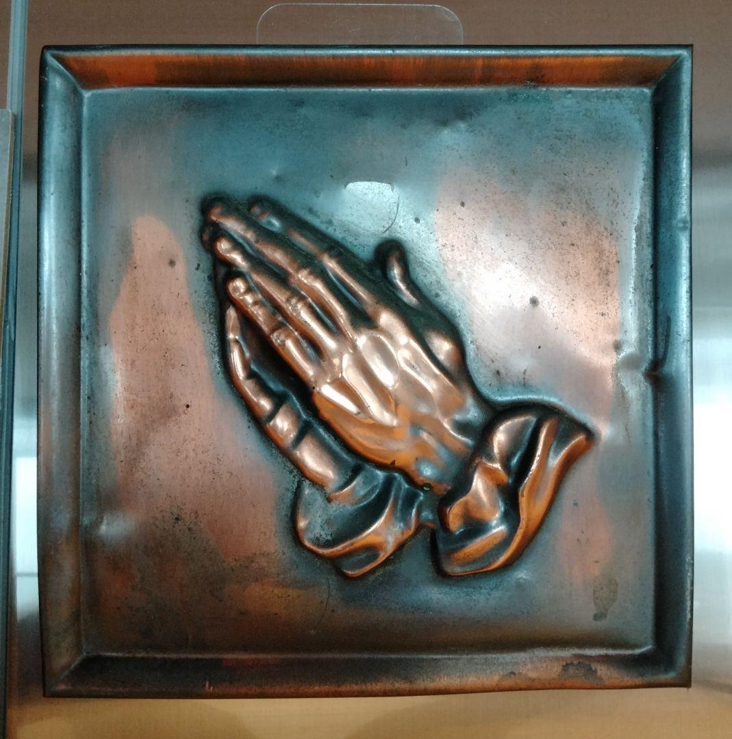 壁掛け ビンテージ 祈り手 合掌 ハンド 手 オブジェ 置物 ミッド